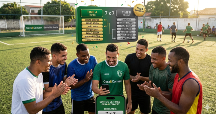 Sorteador de Times Online: Acabe com a “Panelinha” e Organize seu Jogo em Segundos